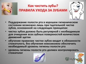 Правила ухода за зубами